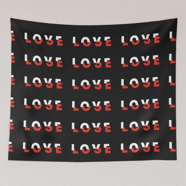 Item preview, LOVE Typography Design – Modern Red & White Minimalist Statement designed and sold by MWSailingClub.