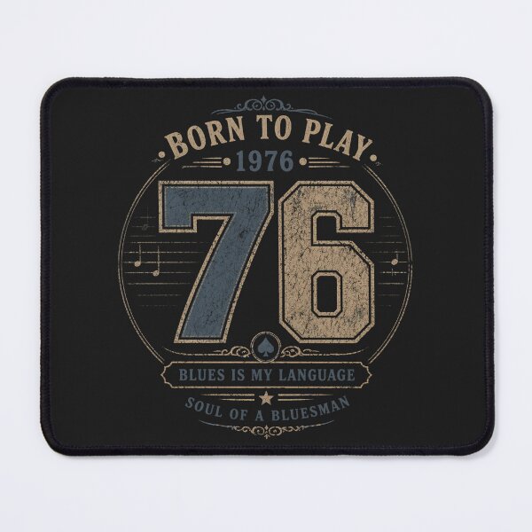 Item preview, Vintage 76 Blues Style – Born in 1976 Retro Distressed Design designed and sold by MWSailingClub.