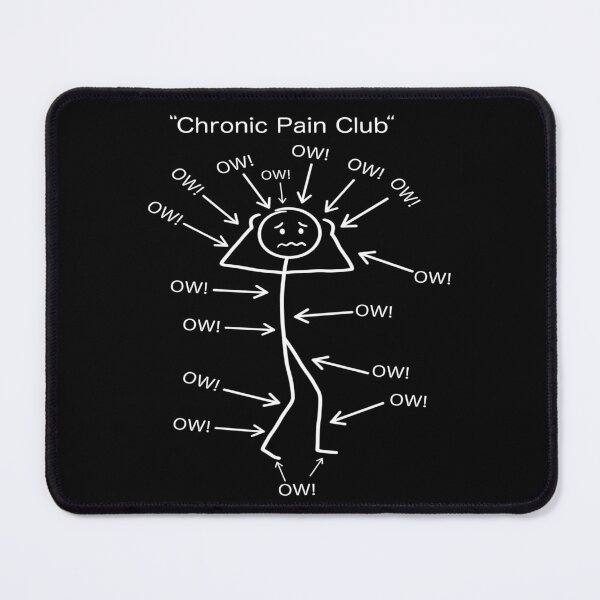 Item preview, Ow Arrows Chronic Pain Stick Figure Humor designed and sold by FreshVibe Prints.