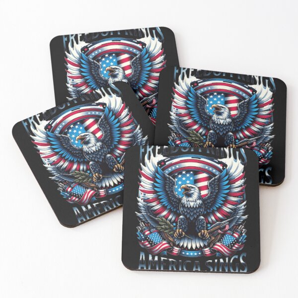 Item preview, American Eagle Freedom Wings Patriotic USA Flag Vintage Style designed and sold by Creative Fashion Designs.