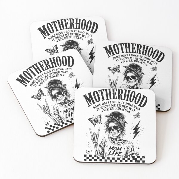 Item preview, Motherhood I Rock It It Rocks Me Skull Humor designed and sold by FreshVibe Prints.