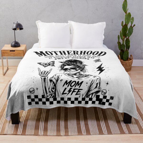 Item preview, Motherhood I Rock It It Rocks Me Skull Humor designed and sold by FreshVibe Prints.