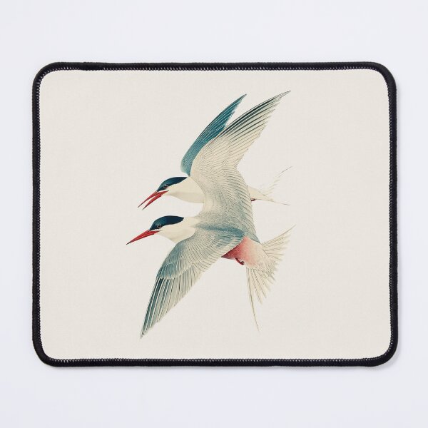 Item preview, Roseate Tern Duo I Japanese Woodblock Style Bird Art Print Koson designed and sold by BestVarieties.