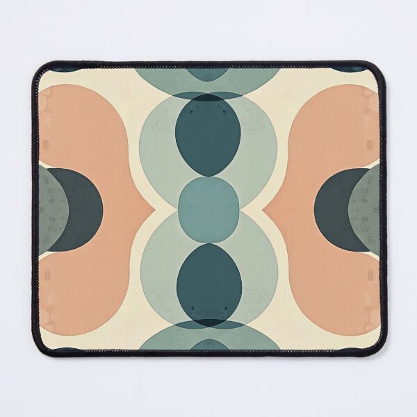 Item preview, Sage Teal Oval Abstract Mid-Century Pattern designed and sold by mittie101.