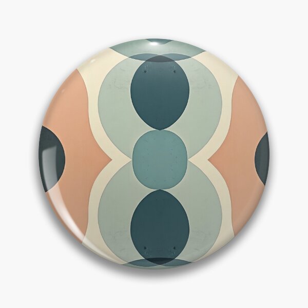 Item preview, Sage Teal Oval Abstract Mid-Century Pattern designed and sold by mittie101.