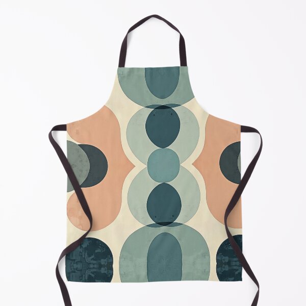 Item preview, Sage Teal Oval Abstract Mid-Century Pattern designed and sold by mittie101.