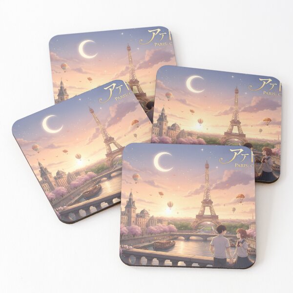 Item preview, Paris City of Dreams Aesthetic Anime Art | Romantic Eiffel Tower Sunset Illustration designed and sold by Bhaskar Digital Art.