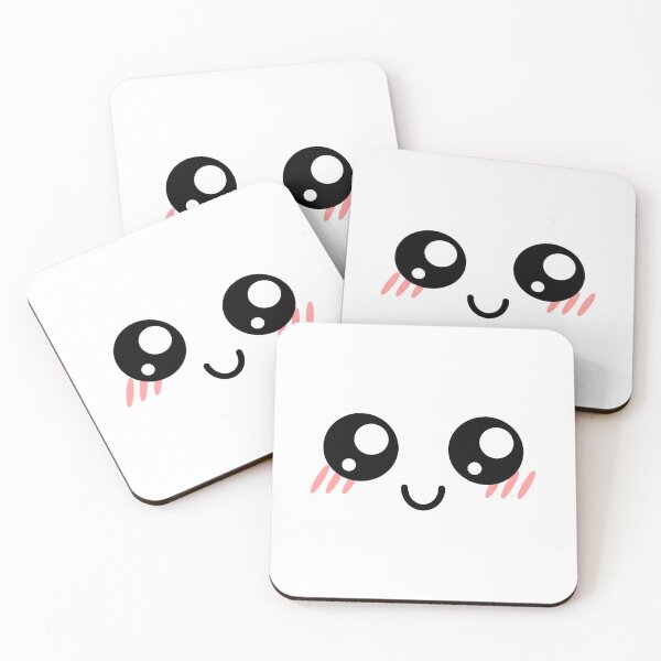 Item preview, Cute kawaii blushing smiling happy face designed and sold by BlushyPrint.
