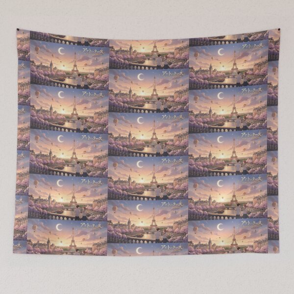 Item preview, Paris City of Dreams Aesthetic Anime Art | Romantic Eiffel Tower Sunset Illustration designed and sold by Bhaskar Digital Art.