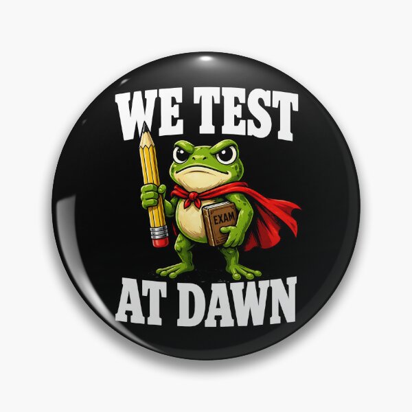 Item preview, We Test At Dawn Frog Teacher Meme Funny Exam Season Shirt designed and sold by LunaMagicStudio.