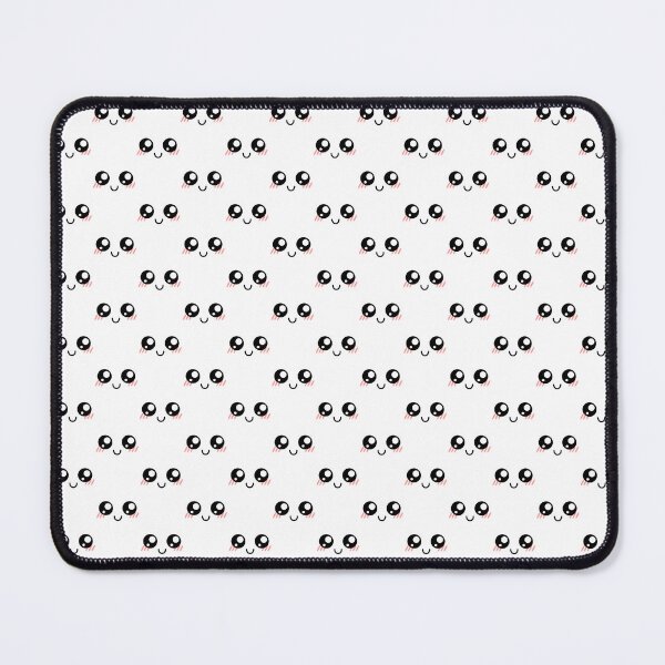 Item preview, Cute kawaii blushing smiling happy face pattern designed and sold by BlushyPrint.