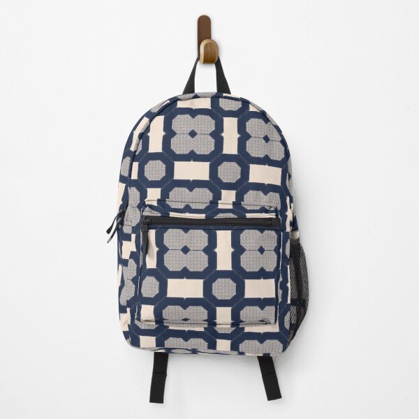 Item preview, Minimalistic `Modern Coastal Geometric Pattern Navy & Cream designed and sold by PodXDesigns.