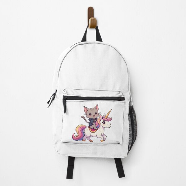 Item preview, Happy Kitten Riding a Colorful Unicorn – Cute Fantasy Cartoon designed and sold by Karolina’s Cozy Creations.