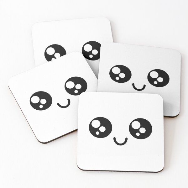 Item preview, Cute kawaii smiling shiny eyes face designed and sold by BlushyPrint.