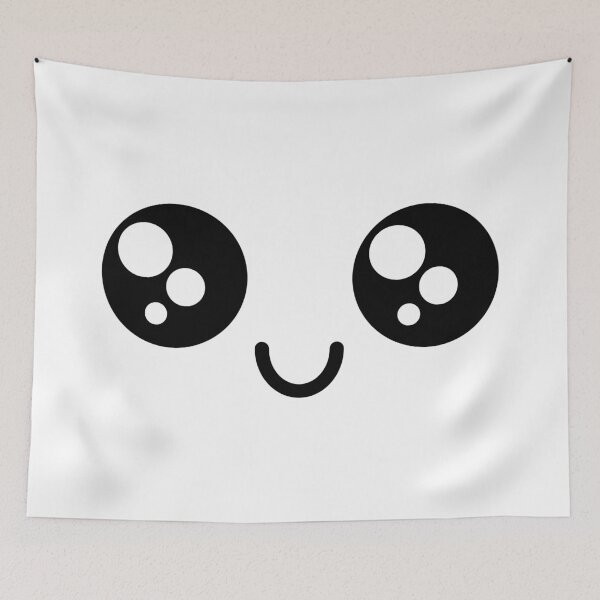 Item preview, Cute kawaii smiling shiny eyes face designed and sold by BlushyPrint.