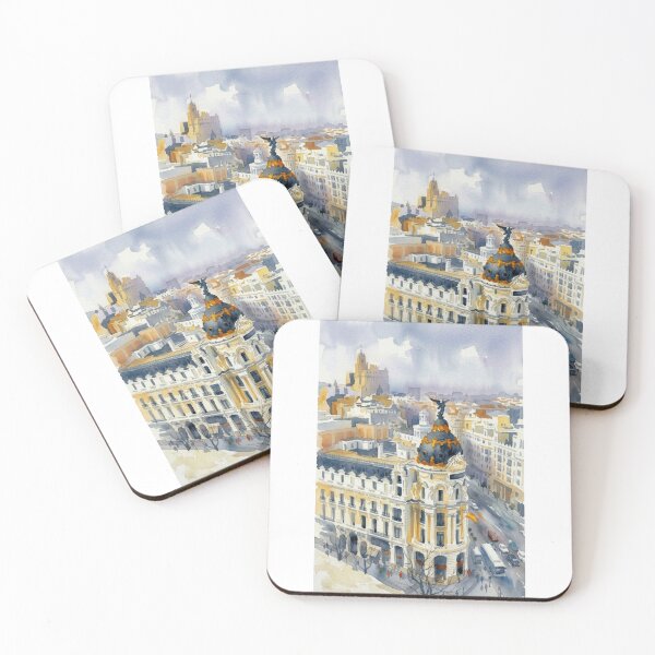 Item preview, Madrid Rooftops Watercolor designed and sold by caracatita75.