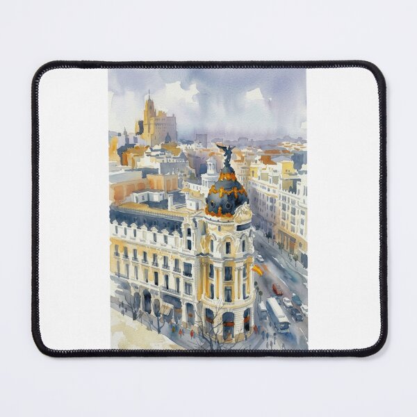 Item preview, Madrid Rooftops Watercolor designed and sold by caracatita75.