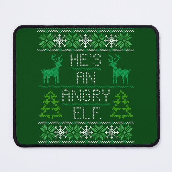 Item preview, Angry Elf Ugly Christmas Sweater designed and sold by Normbot2000.