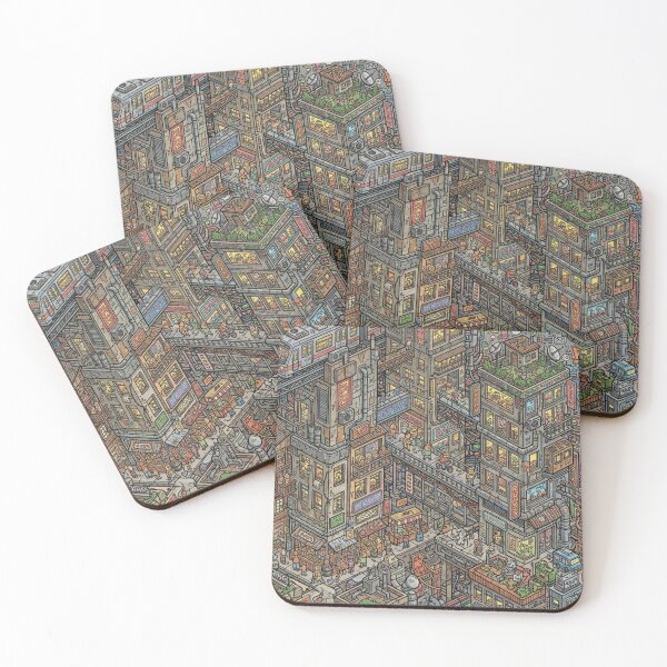 Item preview, Isometric City Life Pattern designed and sold by Imaginarium of Chaos falcon88 .