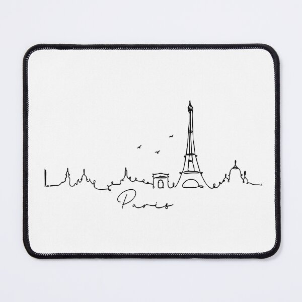Item preview, Paris Skyline One Line Drawing - Minimalist Eiffel Tower Skyline Art - Chic Parisian Cityscape Decor designed and sold by JLMWorks.