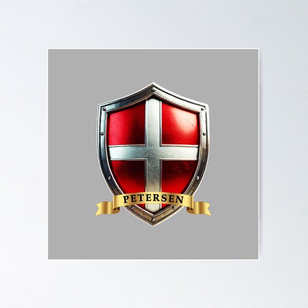 Item preview, Escudo de armas de Petersen Danish Heritage designed and sold by Highlandkings.