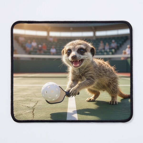 Item preview, Pickleball Meerkat Warms Up Before Game designed and sold by Tridentulus.