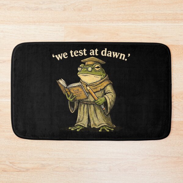 Item preview, We Test At Dawn Medieval Frog Teacher Meme Vintage Exam Humor Shirt designed and sold by LunaMagicStudio.