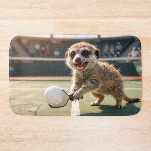 Item preview, Pickleball Meerkat Warms Up Before Game designed and sold by Tridentulus.