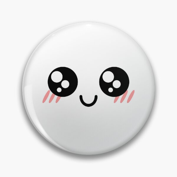 Artikelvorschau, Niedliches, kawaii Gesicht mit errötendem Lächeln und glänzenden Augen entworfen und verkauft von BlushyPrint.