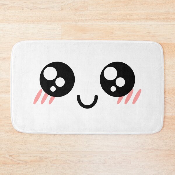 Item preview, Cute kawaii blushing smiling shiny eyes face designed and sold by BlushyPrint.