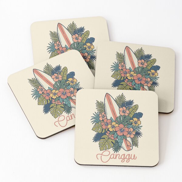 Item preview, Tropical Floral Surfboard Vintage Island Vibes designed and sold by MythicCotton.