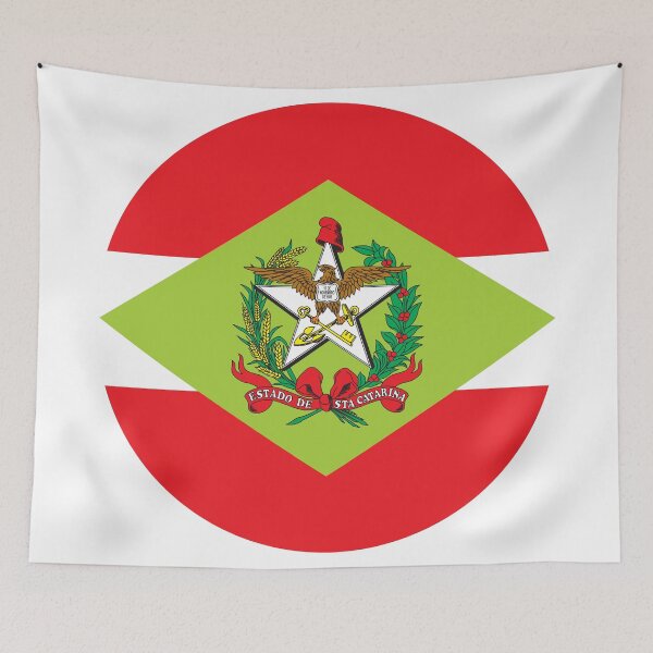 Item preview, Santa Catarina Brazil Round Flag State Emblem designed and sold by NTGUILTY.