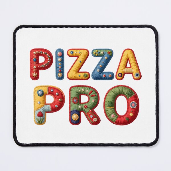 Item preview, PIZZA PRO - IN COLORFUL FAUX LETTERING designed and sold by AlexOBrienArt.