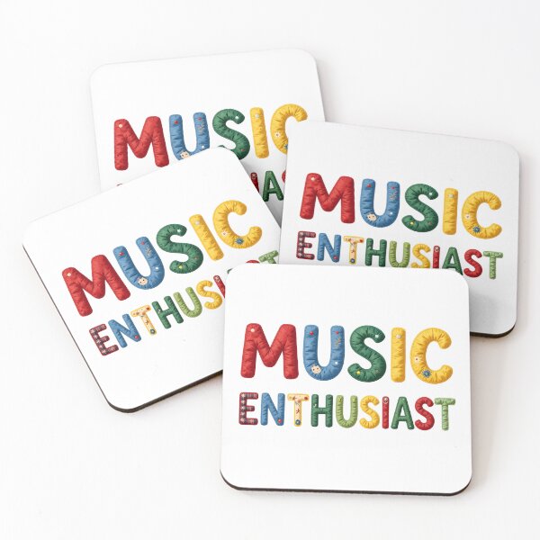 Item preview, MUSIC ENTHUSIAST - IN COLORFUL FAUX LETTERING designed and sold by AlexOBrienArt.