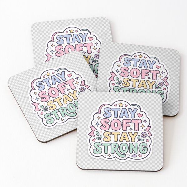 Item preview, Stay Soft Stay Strong Aesthetic Pastel Quote Sticker designed and sold by R & K Fashions.