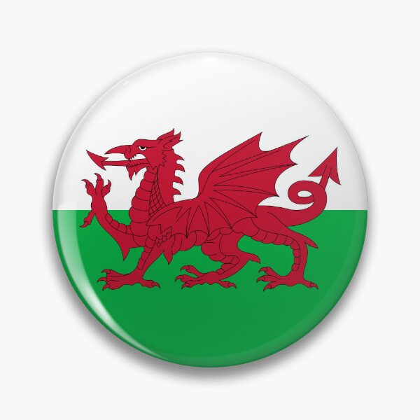 Item preview, Wales Round Flag Welsh Dragon Emblem designed and sold by NTGUILTY.