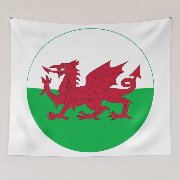Item preview, Wales Round Flag Welsh Dragon Emblem designed and sold by NTGUILTY.