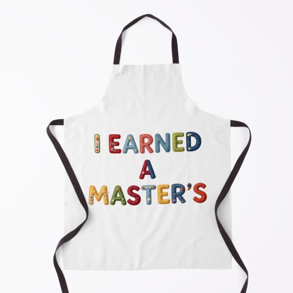Item preview, I EARNED A MASTER'S - IN COLORFUL FAUX LETTERING designed and sold by AlexOBrienArt.