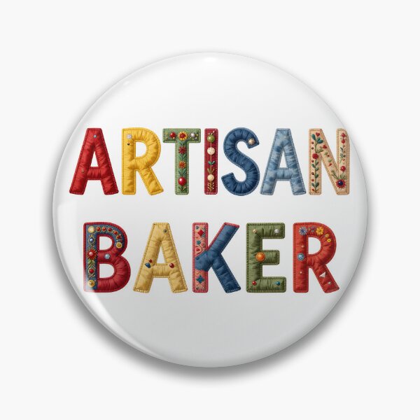 Item preview, ARTISAN BAKER - IN COLORFUL FAUX LETTERING designed and sold by AlexOBrienArt.