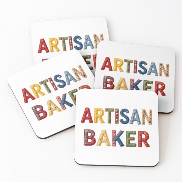 Item preview, ARTISAN BAKER - IN COLORFUL FAUX LETTERING designed and sold by AlexOBrienArt.