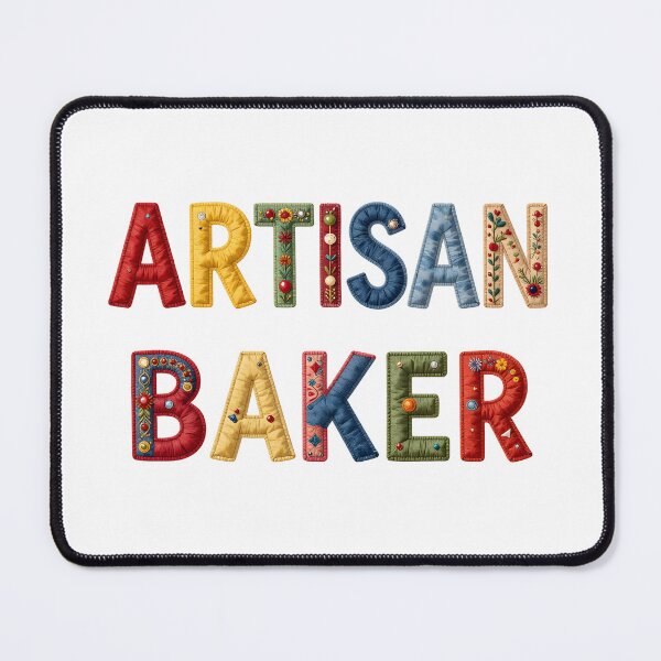 Item preview, ARTISAN BAKER - IN COLORFUL FAUX LETTERING designed and sold by AlexOBrienArt.