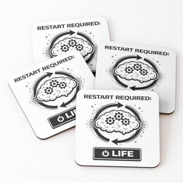 Item preview, Restart Required Life Funny Tech Meme designed and sold by MS-DesignArt.