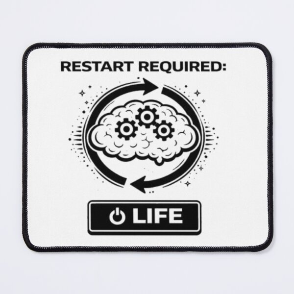 Item preview, Restart Required Life Funny Tech Meme designed and sold by MS-DesignArt.