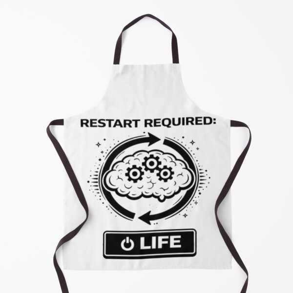 Item preview, Restart Required Life Funny Tech Meme designed and sold by MS-DesignArt.