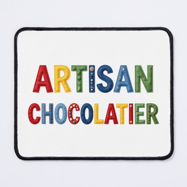 Item preview, ARTISAN CHOCOLATIER - IN COLORFUL FAUX LETTERING designed and sold by AlexOBrienArt.