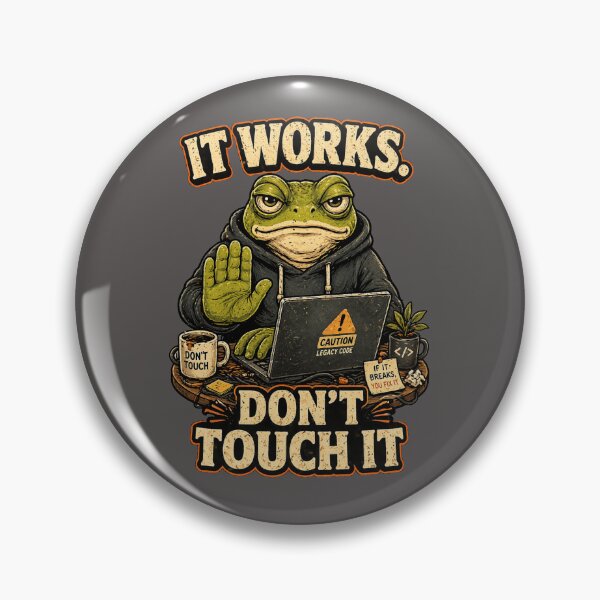 Item preview, It Works Don’t Touch It Frog – Funny Programmer Shirt, Coding Humor Meme, Developer Gift Idea designed and sold by NUVYStudio.