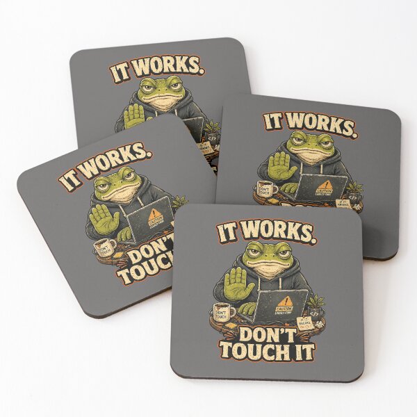 Item preview, It Works Don’t Touch It Frog – Funny Programmer Shirt, Coding Humor Meme, Developer Gift Idea designed and sold by NUVYStudio.