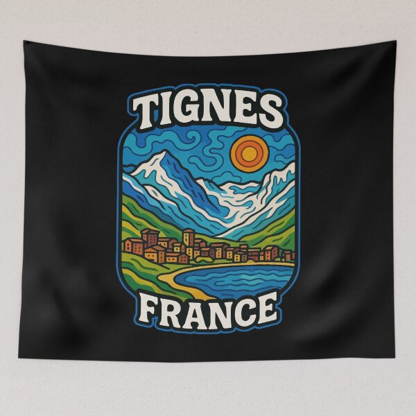 Item preview, Tignes France Europe Trippy Art designed and sold by TomFrontierArt.