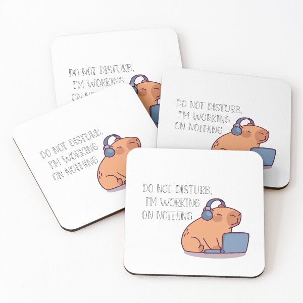 Item preview, Introvert Capybara at Work designed and sold by Dinaelsherkawy.