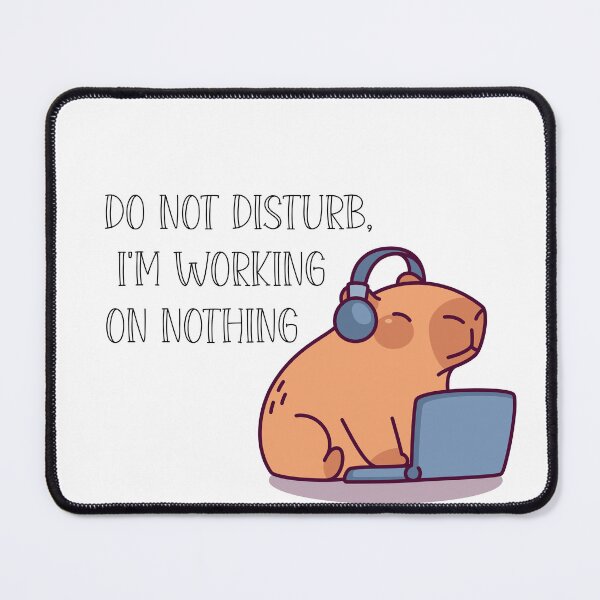 Item preview, Introvert Capybara at Work designed and sold by Dinaelsherkawy.